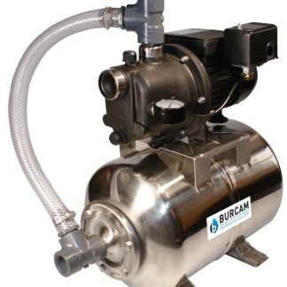 Burcam 506227PSS Jet Pump, 8.4, 4.2 A, 115/230 V, 0.75 hp, 25 ft Max Head, 16.4 gpm, Stainless Steel