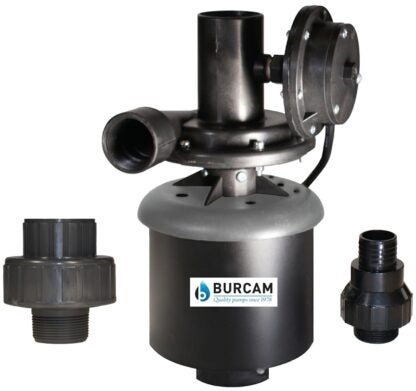 Burcam 300514WH Laundry Tub Pump, 8 A, 120 V, 1/3 hp, 1-1/4, 1-1/2 in Outlet, 10 ft Max Head, 500 to 1400 gph