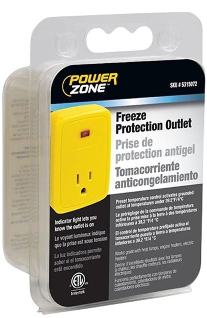 PowerZone ORFPO15 Single Outlet Signal, 125, Yellow