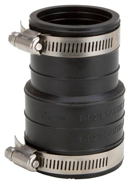 ProSource KJ-015 Coupling, 1/2 in, Socket to Pipe, PVC, Black