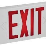 ETI 55301101 Exit Sign Light, 7.48 in OAW, 11.6 in OAH, 120/277 VAC, 2.2 W, Red/White