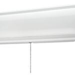 ETI 53603142 Closet Light with Pull Chain, 120 VAC, 16 W, LED Lamp, 1200 Lumens, 4000 K Color Temp, White Fixture