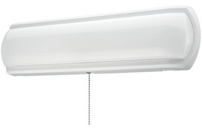 ETI 53603142 Closet Light with Pull Chain, 120 VAC, 16 W, LED Lamp, 1200 Lumens, 4000 K Color Temp, White Fixture