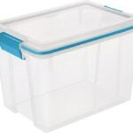 Sterilite 19324306 Gasket Box, Plastic, Blue Aquarium/Clear, 16-1/8 in L, 11-1/4 in W, 10-7/8 in H Sells in Quantity of 6