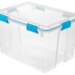 Sterilite 19384304 Gasket Box, 80 qt Capacity, Clear, 24 in L, 18 in W, 15-1/4 in H