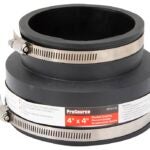 ProSource KJ-021 Coupling, 4 x 4 in, Concrete to Cast Iron or Plastic Pipes, PVC, Black