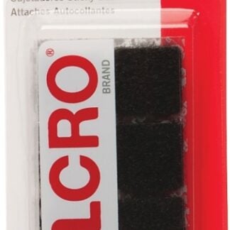 VELCRO Brand 90072 Fastener, 7/8 in W, 7/8 in L, Nylon, Black, Rubber Adhesive