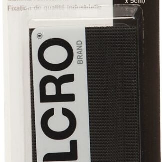 VELCRO Brand 90199 Fastener, 2 in W, 4 in L, Nylon, Black, Rubber Adhesive