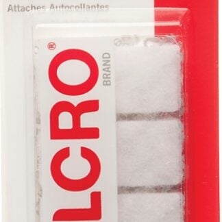 VELCRO Brand 90073 Fastener, 7/8 in W, 7/8 in L, Nylon, White, Rubber Adhesive