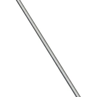 Stanley Hardware N179-317 Threaded Rod, 1/4-20 Thread, 12 in L, A Grade, Steel, Zinc, UNC Thread