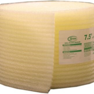 TVM W508 Sill Seal, 7-1/2 in W, 50 ft L Roll, Polyethylene, Yellow Sells in Quantity of 4