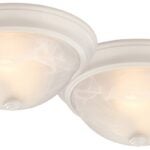 Boston Harbor 41800-WH Flush Mount Ceiling Fixture, 120 V, 60 W, A19 or CFL Lamp, White Fixture