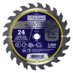 Vulcan 416021OR Circular Saw Blade, 7-1/4 in Dia, 5/8 and 13/16 Diamond in Arbor