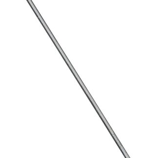 Stanley Hardware N179-408 Threaded Rod, #10-24 Thread, 24 in L, A Grade, Steel, Zinc, UNC Thread