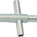 ProSource T154-3L 4-Way Silcock Key, Square Head, Bar Handle, 3 in L