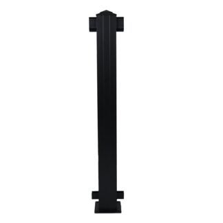 Regal RP4L-TB Line Post, Aluminum, Textured Black, Powder-Coated