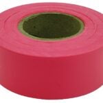 CH Hanson 17002 Flagging Tape, 150 ft L, 1-3/16 in W, Fluorescent Red, PVC