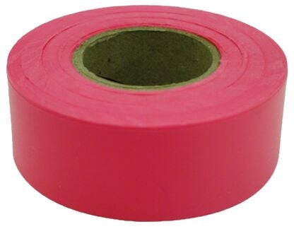 CH Hanson 17002 Flagging Tape, 150 ft L, 1-3/16 in W, Fluorescent Red, PVC