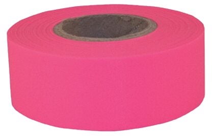 CH Hanson Sub-Zero Series 17006 Flagging Tape, 150 ft L, 1-3/16 in W, Fluorescent Pink, PVC