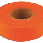 CH Hanson Sub-Zero Series 17007 Flagging Tape, 150 ft L, 1-3/16 in W, Fluorescent Orange, PVC