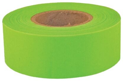 CH Hanson Sub-Zero Series 17009 Flagging Tape, 150 ft L, 1-3/16 in W, Fluorescent Lime, PVC