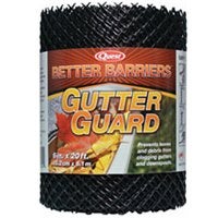 Quest VGG 625 Gutter Guard, 25 ft L, 6 in W, Polyethylene, Black