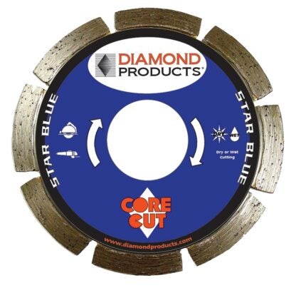 Diamond Products Star Blue 74950 Saw Blade, 4 in Dia, 7/8 in Arbor