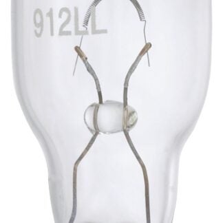 Peak 912LL-BPP Miniature Automotive Bulb, 12.8 V, 13 W, Incandescent Lamp, Wedge, Clear