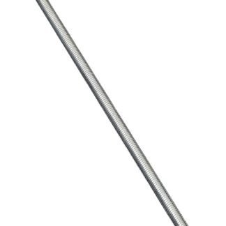 Stanley Hardware N179-424 Threaded Rod, 5/16-18 Thread, 24 in L, A Grade, Steel, Zinc, UNC Thread