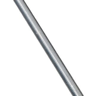 Stanley Hardware N179-465 Threaded Rod, 5/8-11 Thread, 24 in L, A Grade, Steel, Zinc, UNC Thread