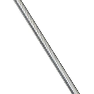 Stanley Hardware N179-457 Threaded Rod, 1/2-13 Thread, 24 in L, A Grade, Steel, Zinc, UNC Thread