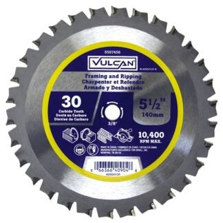 Vulcan 409041OR Circular Saw Blade, 5-1/2 in Dia, 3/8 in Arbor