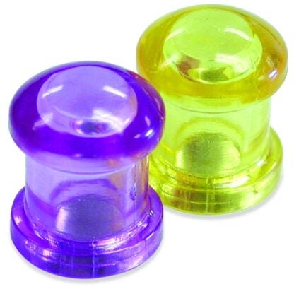 Magnet Source 07509 Magnetic Push Pin, Purple/Yellow