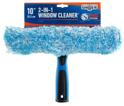 Unger Professional 981620 2-In-1 Window Cleaner, 10 in L Head, Plastic Head, 3.54 in L