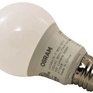 Sylvania 74081 LED Bulb, General Purpose, A19 Lamp, 40 W Equivalent, E26 Lamp Base, Frosted, Bright White Light