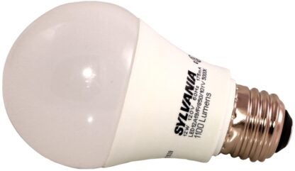 Sylvania 78100 LED Bulb, General Purpose, A19 Lamp, 75 W Equivalent, E26 Lamp Base, Frosted, Daylight Light