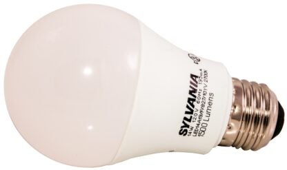 Sylvania 78101 LED Bulb, General Purpose, A19 Lamp, 100 W Equivalent, E26 Lamp Base, Frosted, Warm White Light