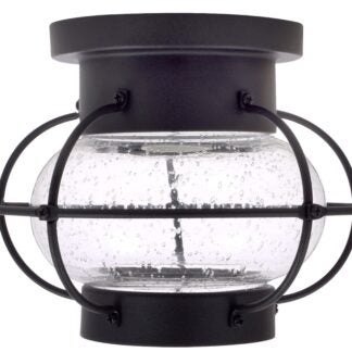 Sylvania 75515 Ceiling Light Fixture, 120 V, 1-Lamp, LED Lamp, 800 Lumens Lumens, Metal Fixture, Black Fixture