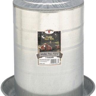 Little Giant 9833 Poultry Fount, 3 gal Capacity, Galvanized Steel, Floor, Ground Mounting Sells in Quantity of 2