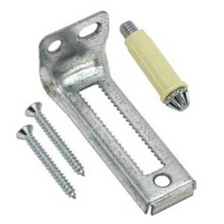 Renin BF102P Jamb Bracket/Bottom Pivot, Metal, Zinc, Screw, For: 3/4 to 1-3/8 in Door Panels