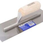 Vulcan 16212 Cement Trowel, 12 in L Blade, 4 in W Blade, Right Angle End, Ergonomic Handle, Wood Handle