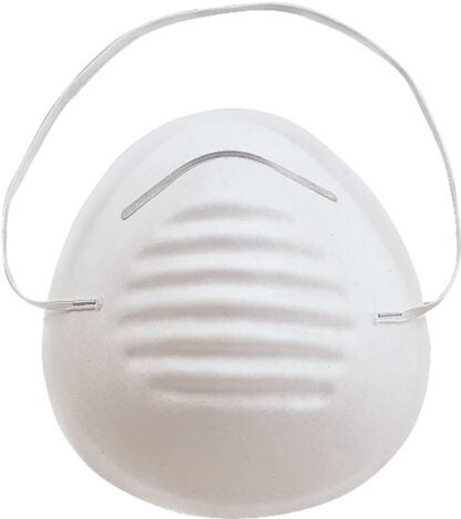 ProSource, TGE-DM01 Disposable Dust Mask, 5-1/4 in L x 4-1/4 in W Mask, Polypropylene Facepiece, White Sells in Quantity of 24