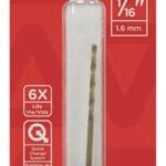 Task T92116 Drill Bit, 1/16 in Dia, 1/PK