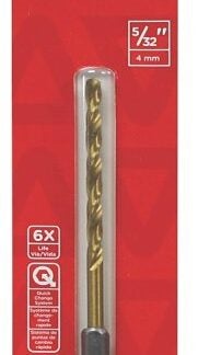 Task T92532 Drill Bit, 5/32 in Dia, 1/PK