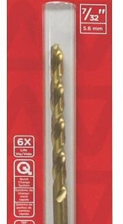 Task T92732 Drill Bit, 7/32 in Dia, 1/PK