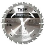 Task Supercut XT724B Framing and Decking Saw Blade, 7-1/4 in Dia, 5/8 in Arbor, 24-Teeth, Tungsten Carbide Cutting Edge