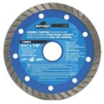 Tuf-E-Nuf 07410 Circular Saw Blade, 4-1/2 in Dia, 7/8 in Arbor, Diamond Cutting Edge