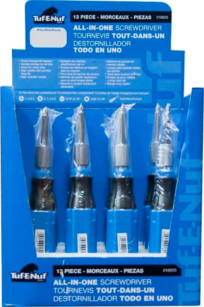 Tuf-E-Nuf 01892S Multi-Bit Screwdriver Sells in Quantity of 12