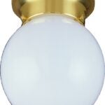 Boston Harbor F3BB01-33753L Single Light Ceiling Fixture, 120 V, 60 W, 1-Lamp, A19 or CFL Lamp, Polished Brass Fixture