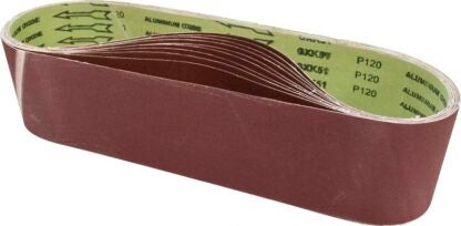 Task 43612 Sanding Belt, 4 in W, 36 in L, 120 Grit, Aluminum Oxide Abrasive Sells in Quantity of 10